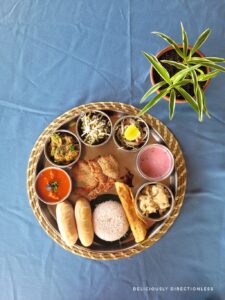 Seafood thali for lunch